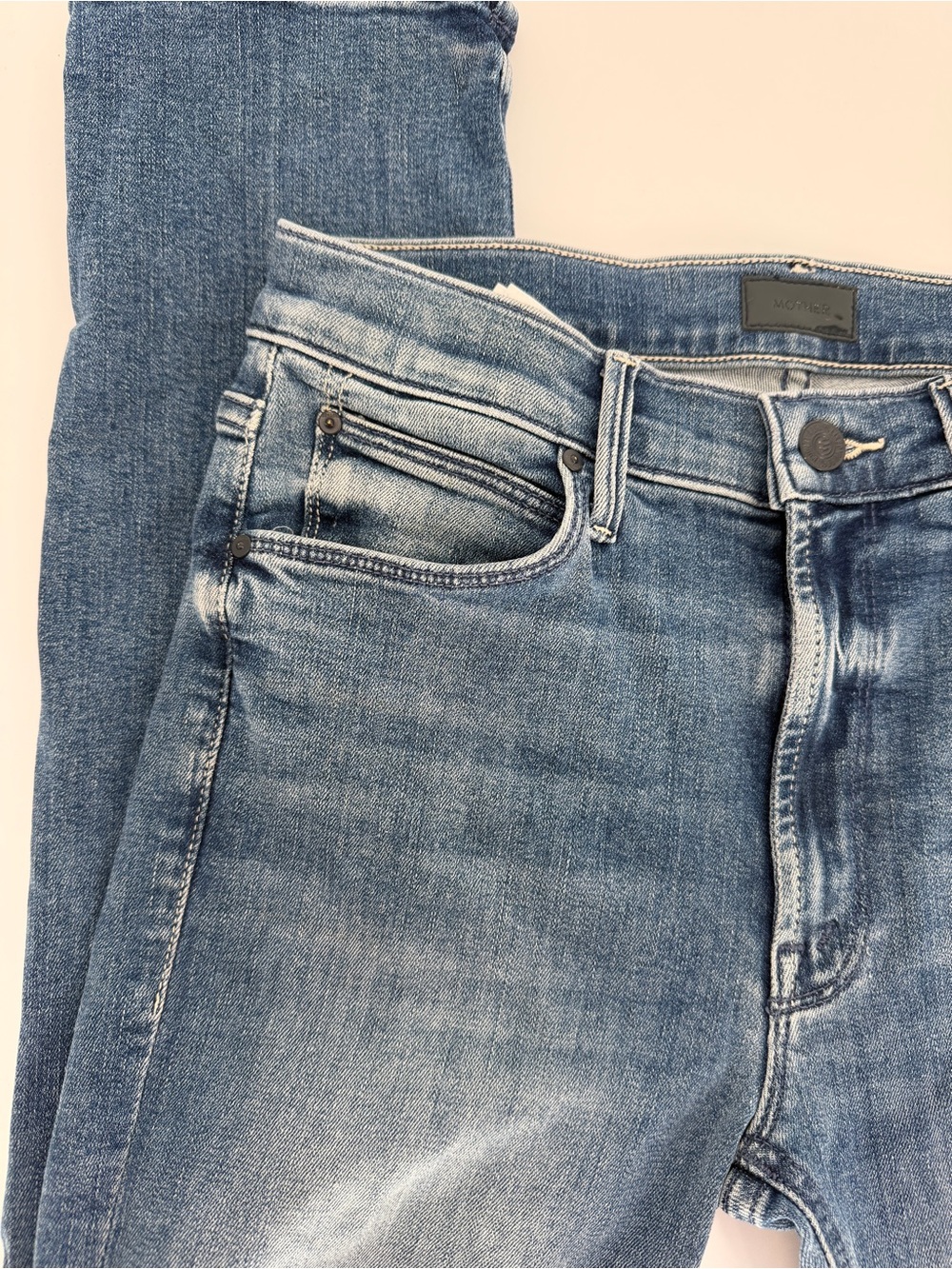 MOTHER The Mid Rise Dazzler Ankle Jeans We The Animals Blue Women's - Size 26 - Picture 5 of 12